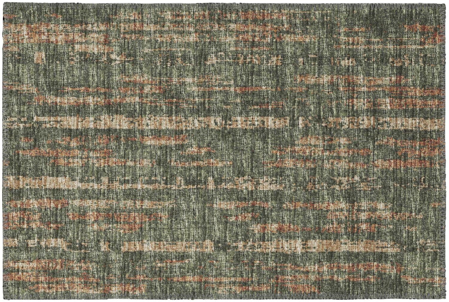 Addison Rugs Rylee Ary36 Green Washable 1'8" X 2'6" Indoor Outdoor Area Rug, Easy Clean, Machine Washable, Non Shedding, Bedroom, Entry, Living Room, Dining Room, Kitchen, Patio Rug