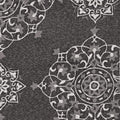 HomeRoots 3' X 5' Charcoal Vintage Floral Area Rug