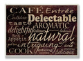 Stupell Home D  cor Cafe Entree Kitchen Typography Kitchen Wall Plaque, 10 x 0.5 x 15, Proudly Made in USA