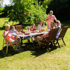Zeny 8Ft Portable Folding Table Plastic Indoor Outdoor Picnic Party Camp Dining Table With Handle, White