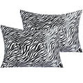Ntbay 2 Pack Satin Standard Pillowcases For Hair And Skin, Luxurious And Silky Zebra Printed Pillow Cases With Envelope Closure, 20X26 Inches, Black And White