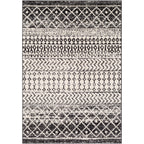 Livabliss Chester Boho Moroccan Area Rug,10' X 13',Black