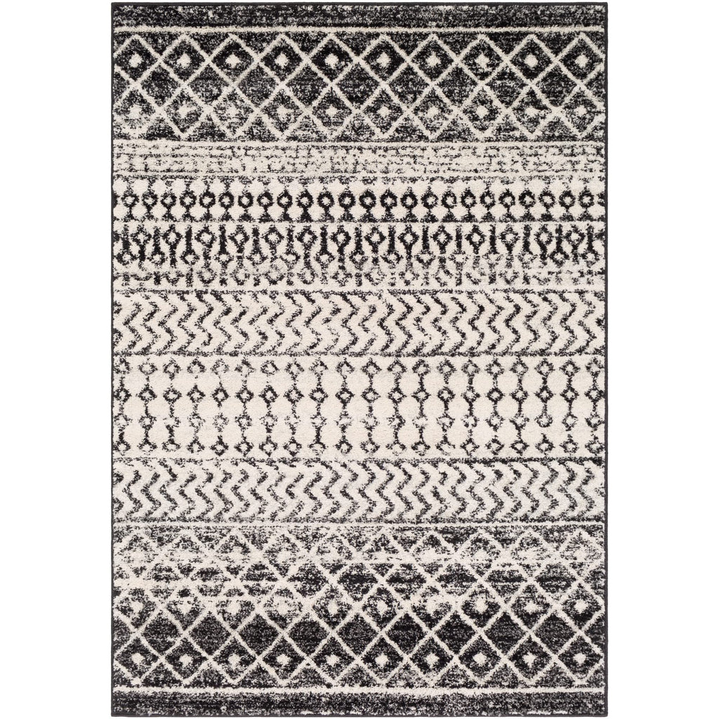 Livabliss Chester Boho Moroccan Area Rug,10' X 14',Black