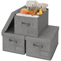 GRANNY SAYS Fabric Bins with Lids, Storage Baskets for Closet Organization, Decorative Storage Containers with Label Holder, She