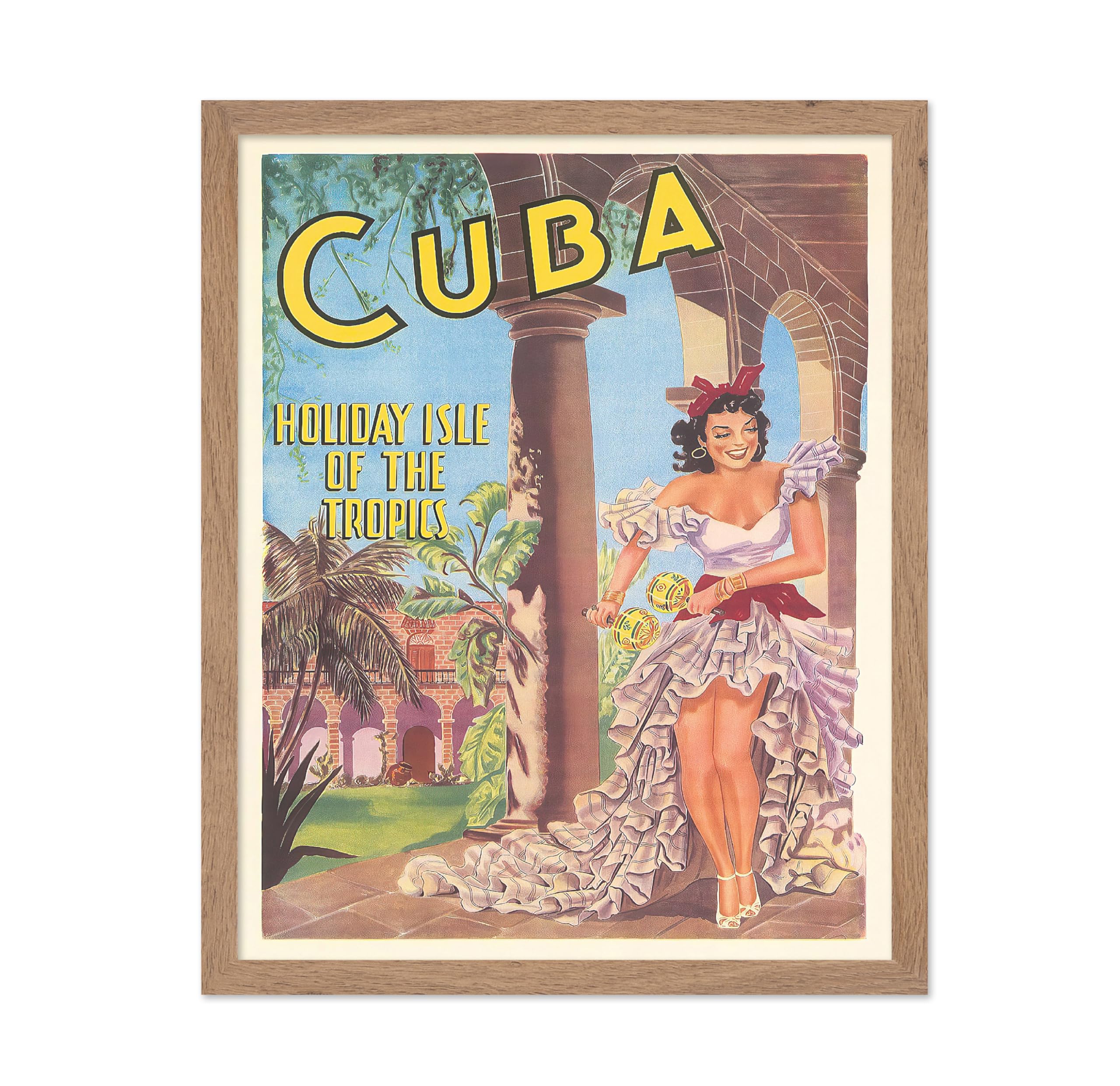 Poster Master Travel Poster - Vintage Cuba Print - Unique Wall Decor for Home, Living Room, Kitchen, Office, Bedroom, Bathroom -