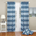 Home Soft Things Dobson Printed Curtain and Pillow Shell Set, Blue 70 x 96 Curtain Set of 2 Panels Plus Two 20 x 20 Pillow Shell