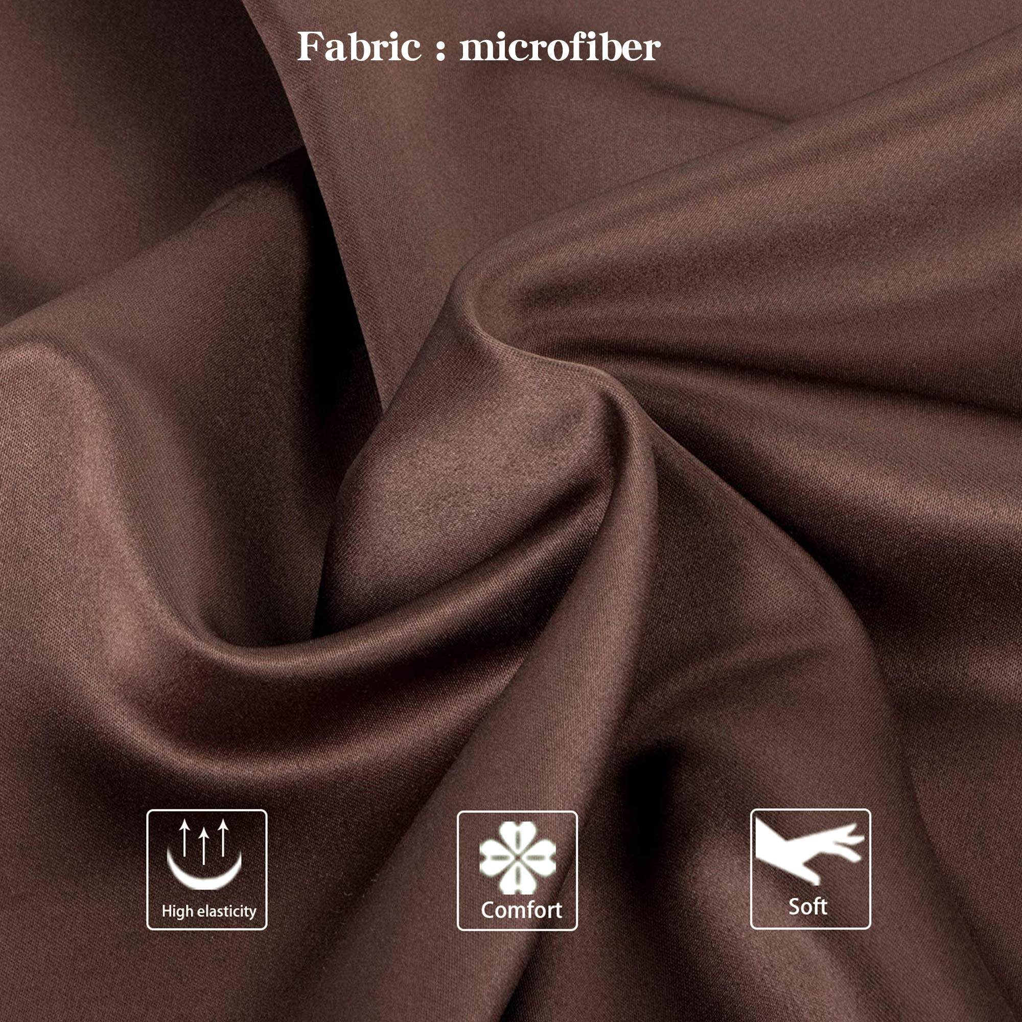 Ntbay Zippered Satin Pillow Cases For Hair And Skin, Luxury Queen Hidden Zipper Pillowcases Set Of 2, 20X30 Inches, Dark Brown