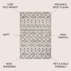 Jonathan Y Moh208B-4 Aksil Moroccan Beni Souk Indoor Farmhouse Area-Rug Bohemian Minimalistic Geometric Easy-Cleaning Bedroom Ki