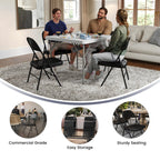 Flash Furniture Hercules Series Double Braced Black Metal Folding Chair