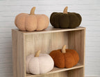 Pearhead Sherpa Pumpkin, Plush Stuffed Halloween Home Decorations, Modern Fall Home Decor, 6.5' X 9', Cream