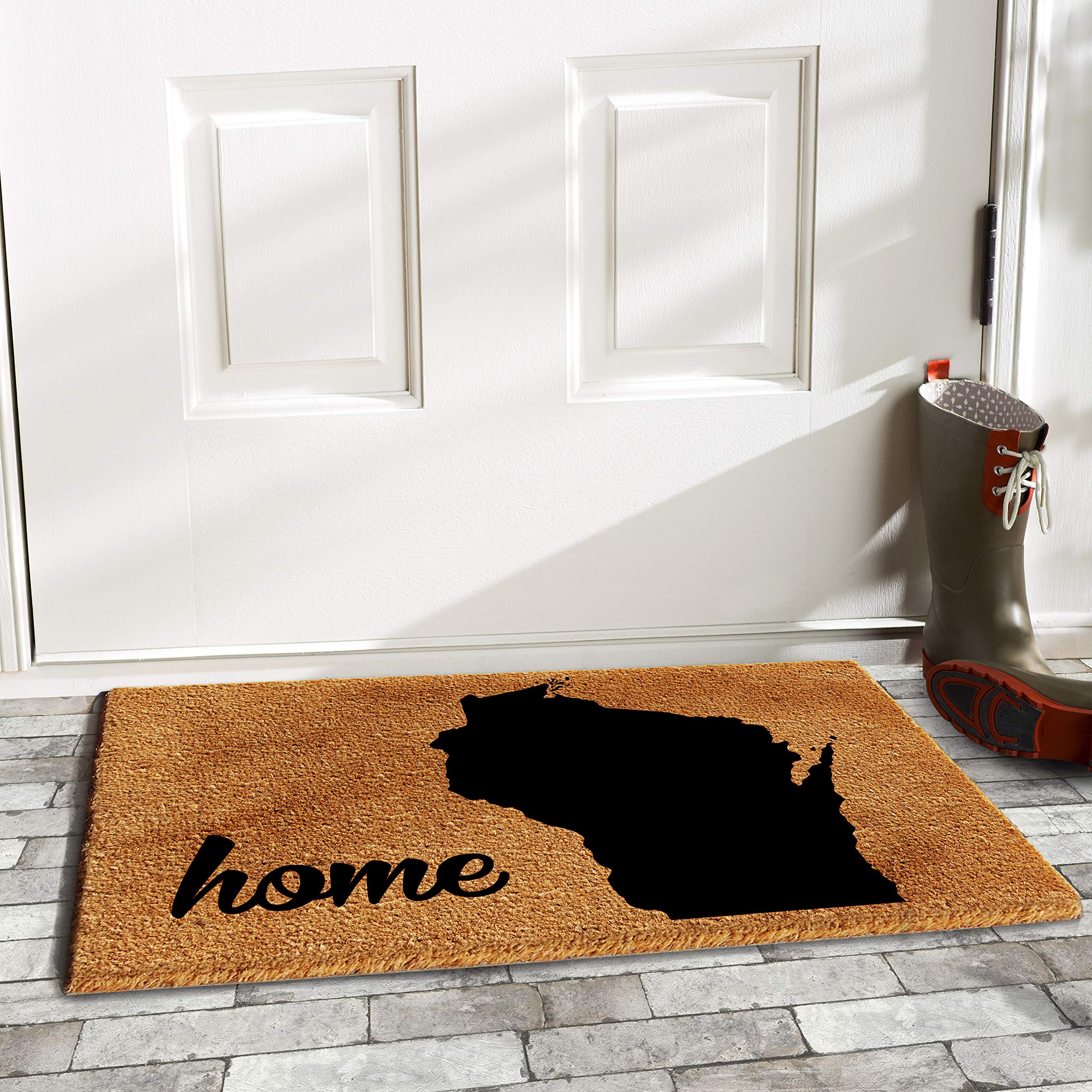 Calloway Mills 105462436 Wisconsin Doormat, 24' X 36', Natural/Black