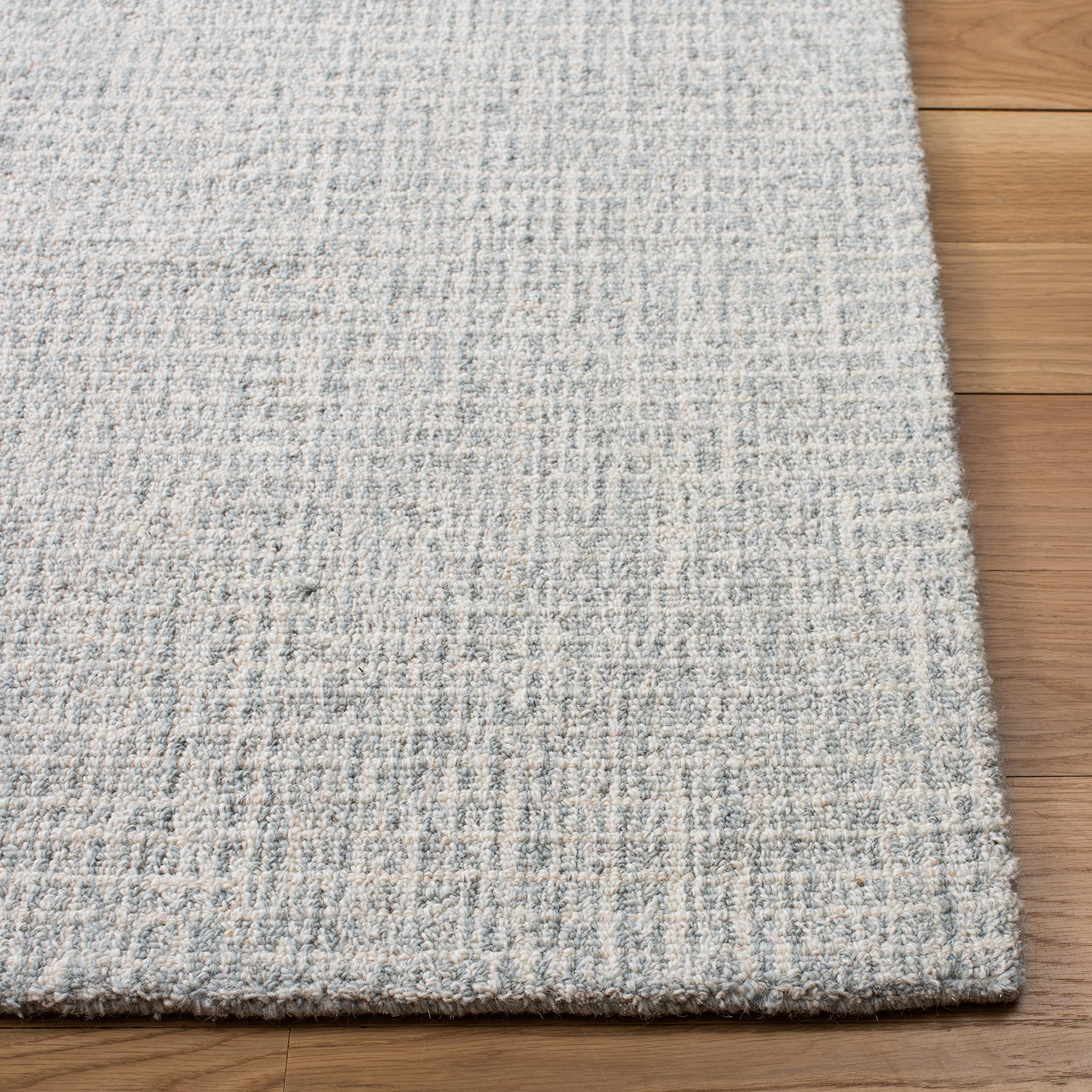 Safavieh Abstract Collection Area Rug - 10' X 14', Light Grey & Ivory, Handmade Wool, Ideal For High Traffic Areas In Living Roo