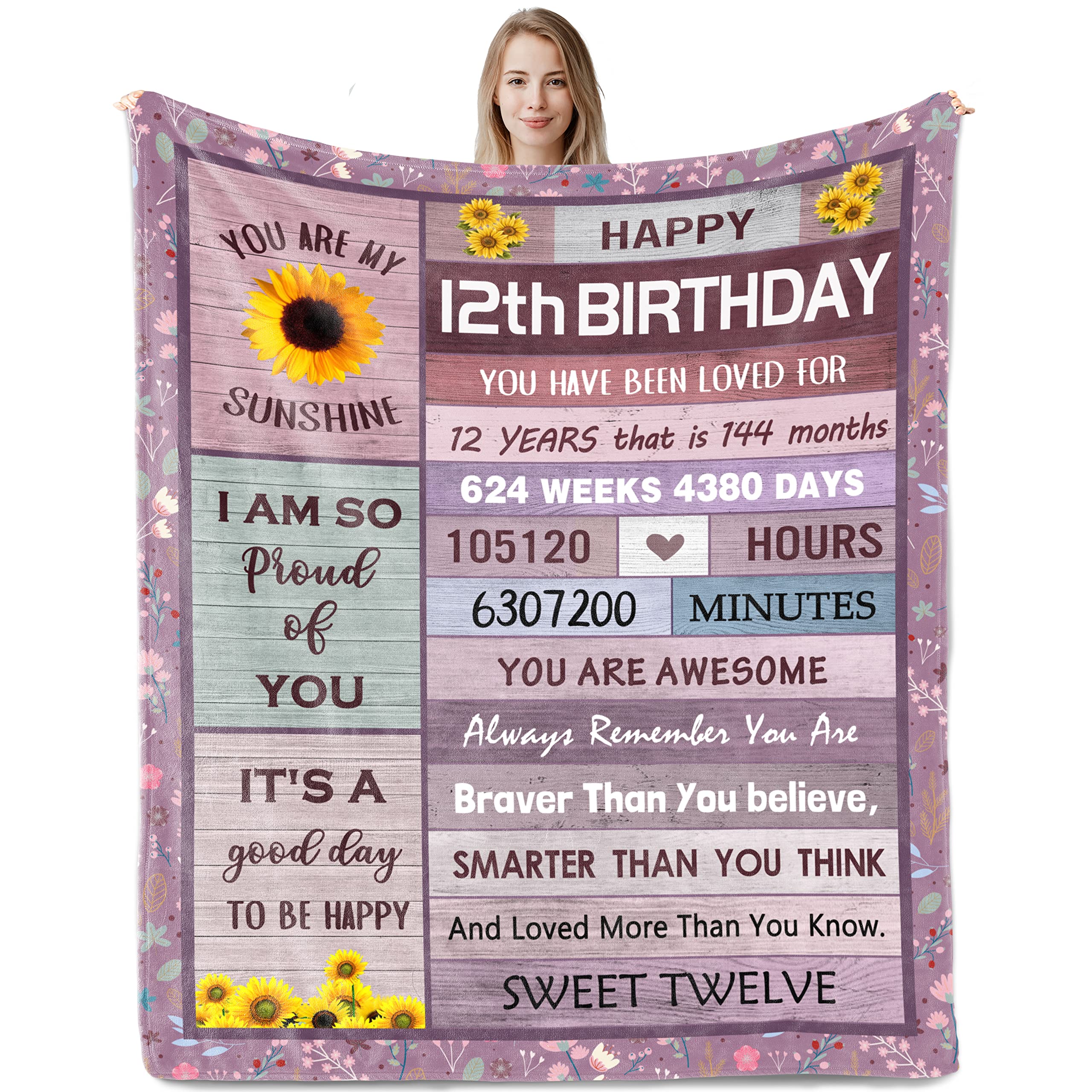 Nuritus 12 Year Old Girl Gifts For Birthday, 12 Year Old Girl Gifts, 12Th Birthday Decorations For Girls Boys, 12Th Birthday Gif