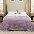 Bedsure Sherpa Blanket King Size For Bed - Super Soft Cozy Plush Fleece Thick Warm Blanket For Winter, Purple, 108X90 Inches