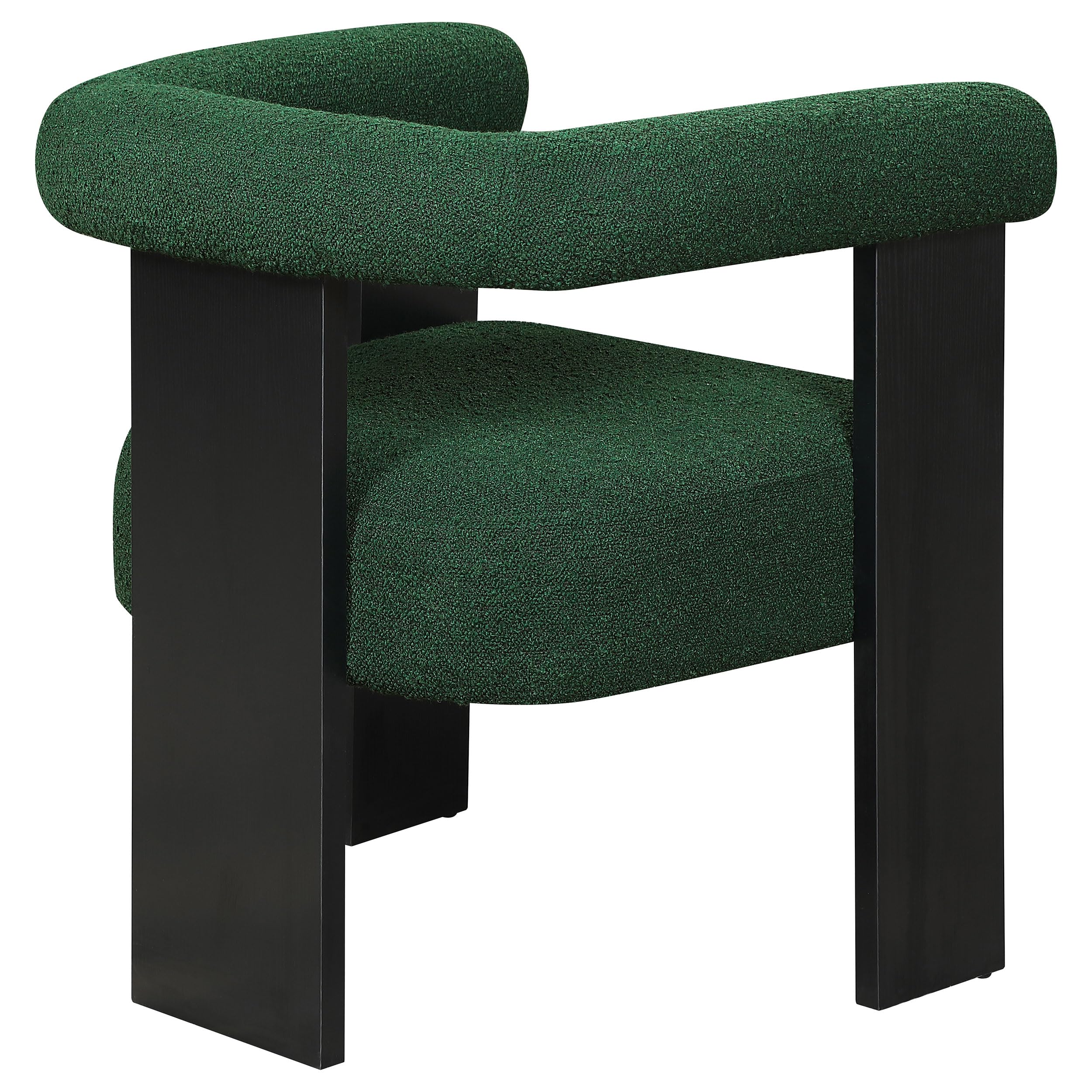 Coaster Home Furnishings Ramona Boucle Upholstered Accent Side Chair Green and Black