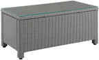 Crosley Furniture Bradenton All Weather Rattan Wicker Outdoor Coffee Table for Patio, Deck, Porch, Gray