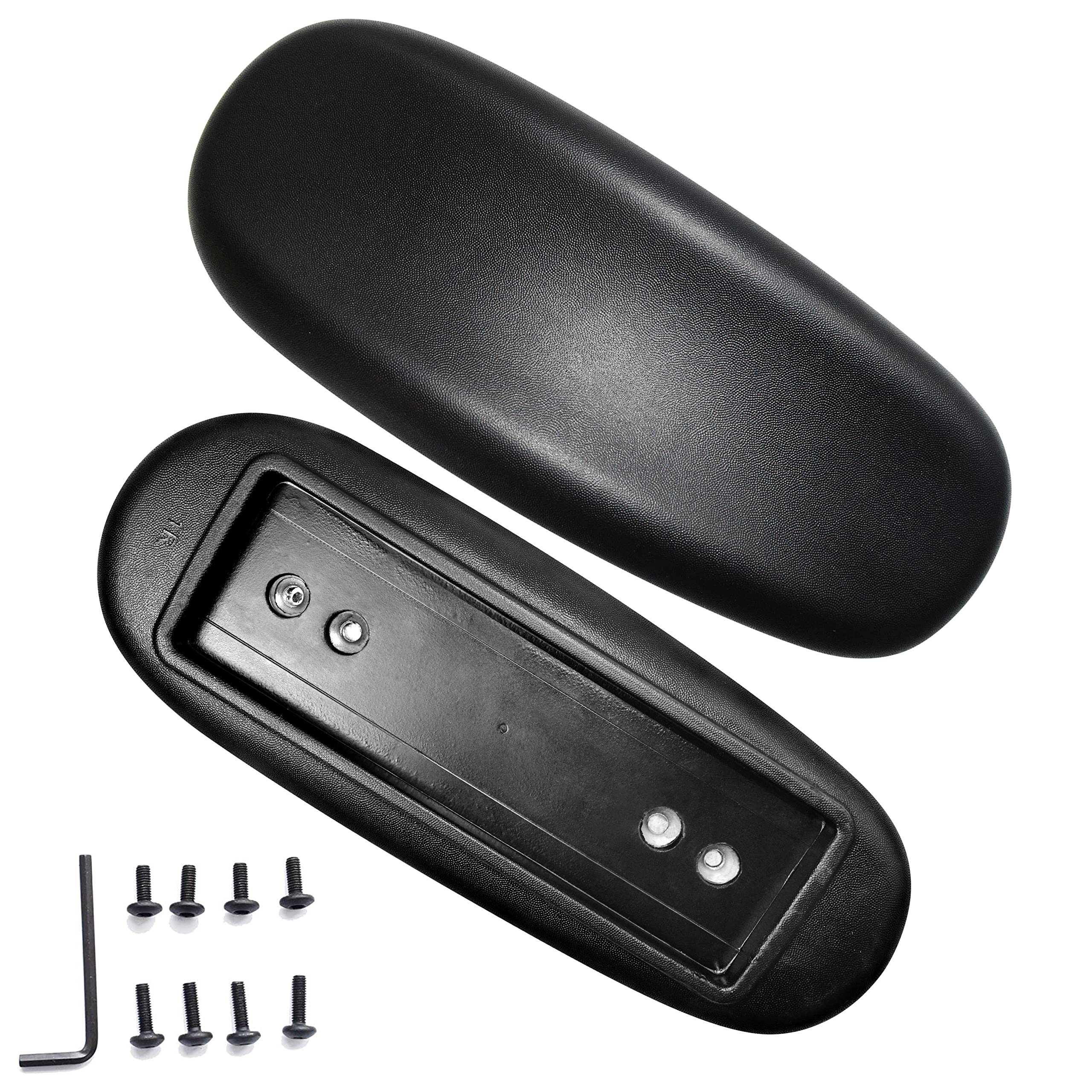 MySit Office Chair Armrest Replacement Arm Pads Universal 4  5.5  Mounting Hole (Set of 2) Black