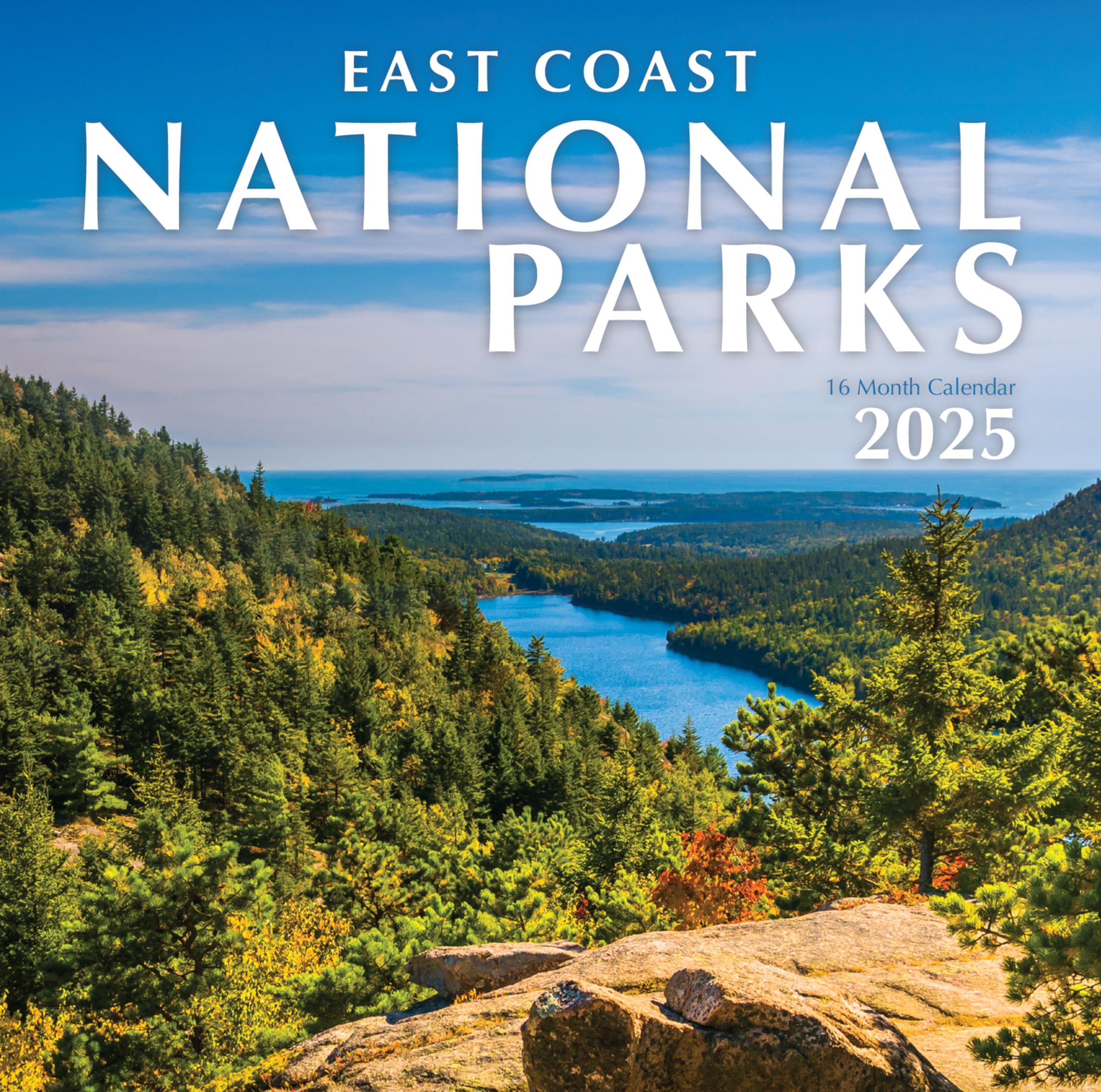 2025 East Coast National Parks Hangable Monthly Wall Calendar Large Months Nature Walks Scenic Hiking Trail Travel Photography V