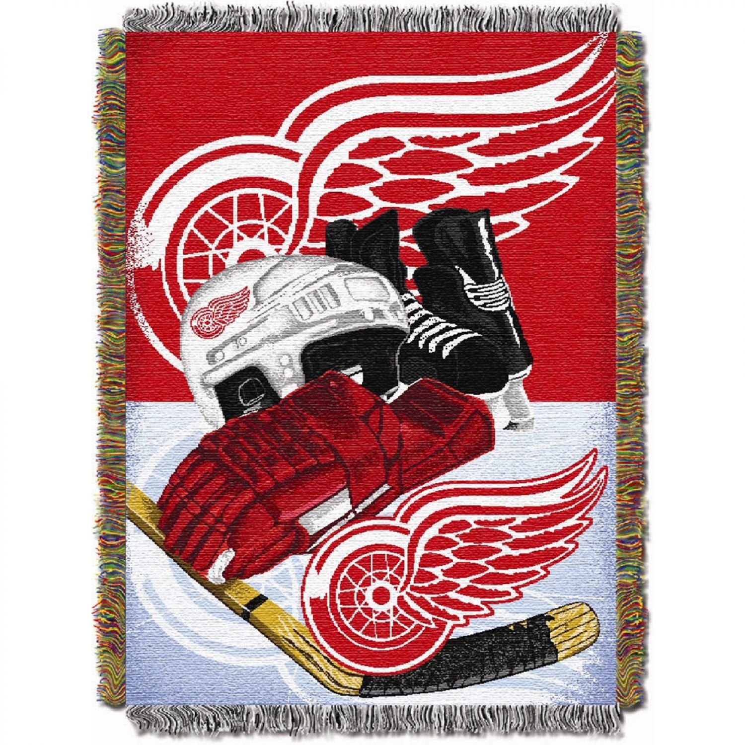 Northwest Nhl Detroit Red Wings Unisex-Adult Woven Tapestry Throw Blanket, 48'' X 60'', Home Ice Advantage