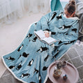 Tirrinia Sherpa Wearable Blanket With Sleeves, Full Body Throw Reading Wrap Tv Blankets, Cozy Blanket Robe, Snuggle Gift For Adu