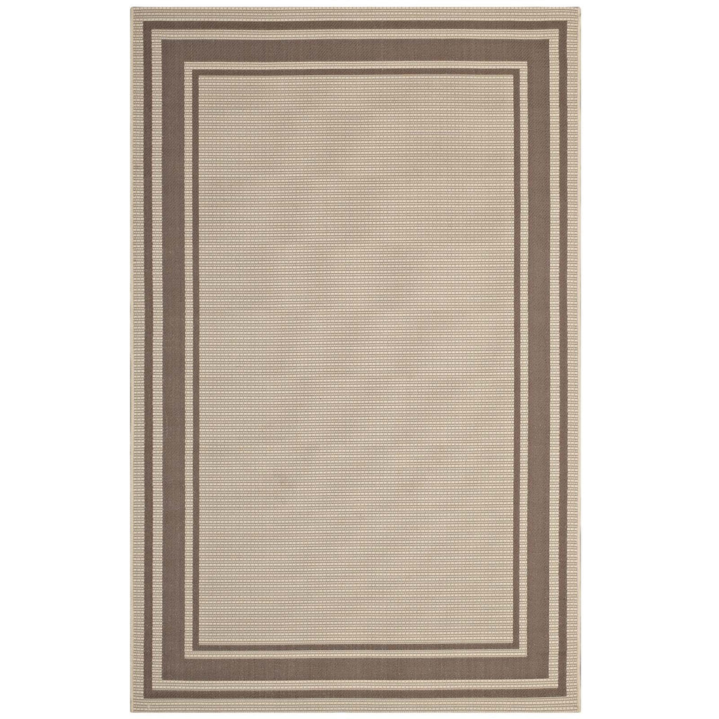 Modway Rim Solid Border 8X10 Indoor And Outdoor In Light And Dark Beige