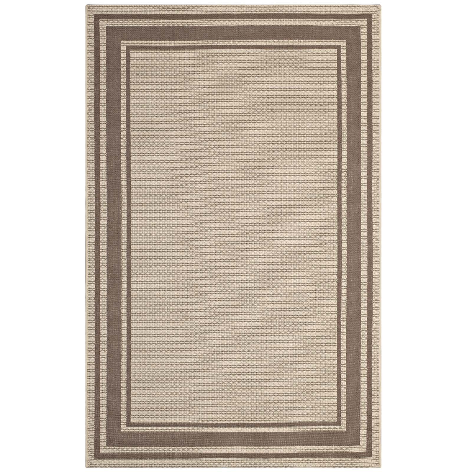 Modway Rim Solid Border 8X10 Indoor And Outdoor In Light And Dark Beige