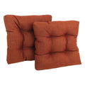 Blazing Needles Indoor/Outdoor Square Tufted Chair Cushion, 19' X 19', Cinnamon 2 Count