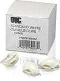 Officemate Cubicle Clips, White, Box Of 24 (30167)