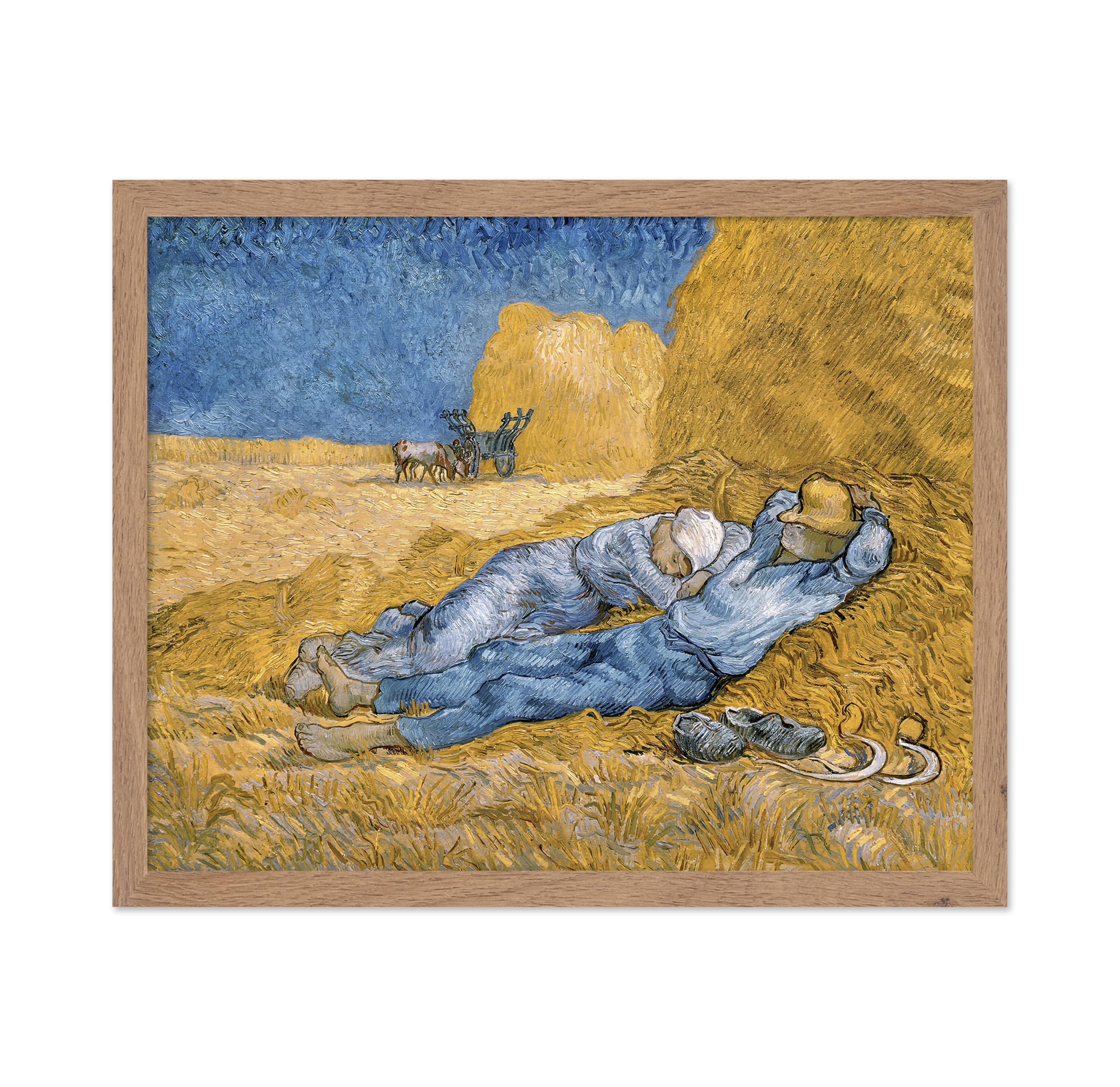 Poster Master Vintage Van Gogh Poster - Retro Impressionism Print - Gift for Artist, Painter - Siesta After Millet, Noon, Rest, 