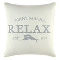 Tommy Bahama Throw Pillow Soft Cotton Zipper Closure, Stylish Home Decor For Bed Or Couch, 18' L X 18' W, Relax Grey/Beige