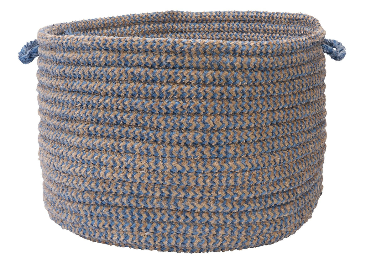 Colonial Mills Softex Check Utility Basket, 14 By 10-Inch, Blue Ice