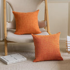 Home Brilliant 26X26 Euro Pillow Shams Set Of 2 Square Lined Linen Throw Pillow Cases Autumn Soft Farmhouse Fallthrow Pillow Cov