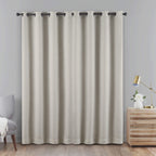 Eclipse Cara Grommet Top Curtains For Bedroom, Single Panel, 50'' X 84'', Linen