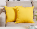 Tangdepot Handmade Decorative Solid 100% Cotton Canvas Throw Pillow Covers/Pillow Shams, (22'X22', Yellow)