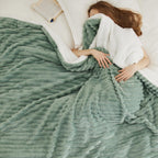 Bedsure Sherpa Blanket Queen Size, 90x90 Inches, Sage Green - Super Soft Plush Fleece Blanket for Cozy Winter Warmth