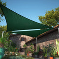 Shademart 16' X 16' X 16' Green Sun Shade Sail Upf50 Triangle Smtaprt20 Canopy Fabric Cloth Screen, Water Air Permeable & Uv Blo