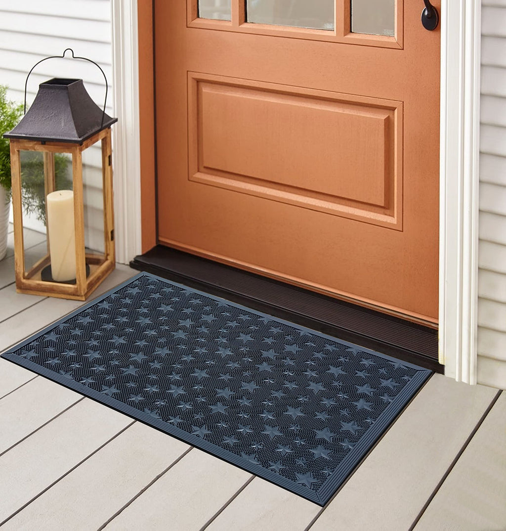 A1 Home Collections Rubber Pin Welcome Door Mats 24'X36' For Outdoor Entrance, Fun Designed Doormat, Welcome Mats For Front Do