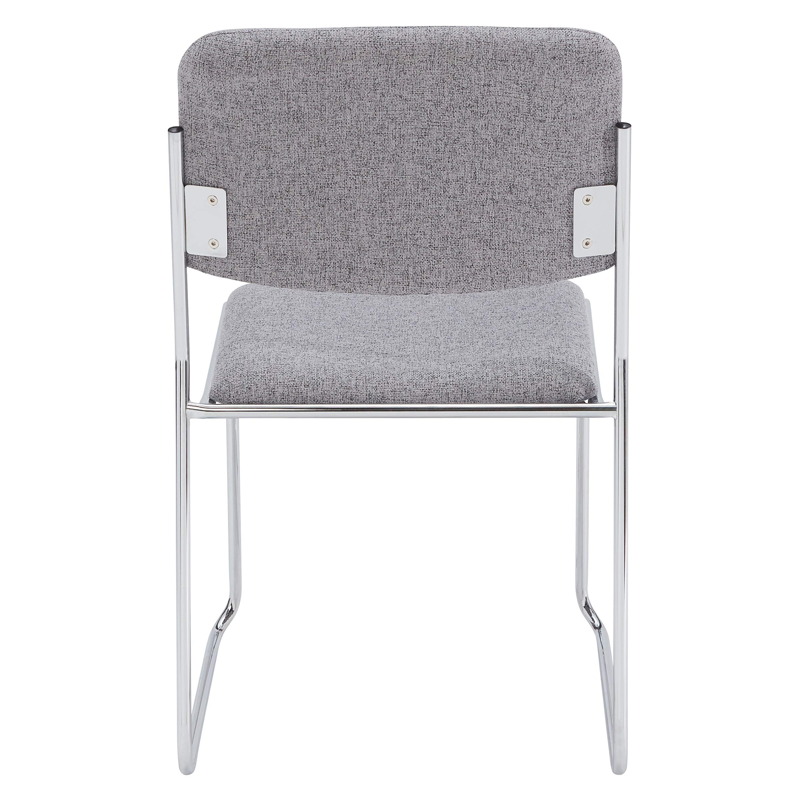 National Public Seating 8600 Series Fabric Padded Signature Stack Chair, Classic Grey