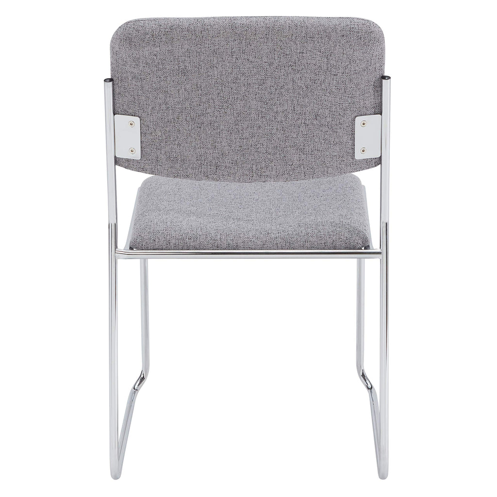 National Public Seating 8600 Series Fabric Padded Signature Stack Chair, Classic Grey