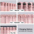 Koufall Dusty Pink Nursery Curtains For Baby Girls Bedroom Decor Boho Pom Pom Sheer Curtain For Kids Room 63 Inch Length 2 Panels