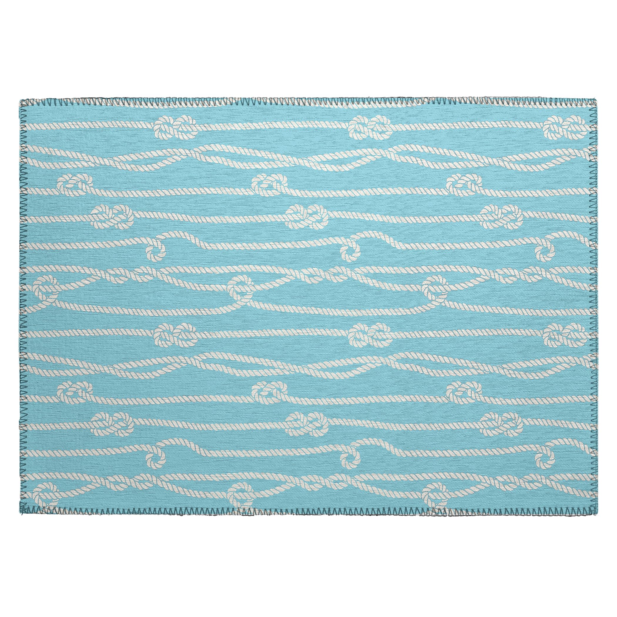 Dalyn Rugs Harbor Ha7 Blue Washable 2'6" X 3'10" Indoor Outdoor Area Rug, Easy Clean, Machine Washable, Non Shedding, Bedroom, Living Room, Dining Room, Kitchen, Patio Rug