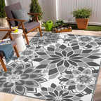 Lokhom Outdoor Rug For Patio, 9'X 12' Reversible Plastic Straw Area Rugs Mat, Waterproof Mat For Camper Indoor Outdoor Carpet Fo