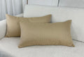 Aiking 2 Pieces Of 14' X 26' Brushed 100% Polyester Decorative Lumbar Pillow Covers, Zipper Closure, Brass