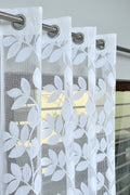RIVULET Net Transparent Long Door Curtain Drapes 9Ft 1 Piece | Sheer Curtain Drapes for Living Room Bedroom Kitchen Balcony | Ti