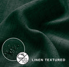 Koufall Dark Green 54X78 Inch Length Waterproof Linen Fabric Shower Curtain
