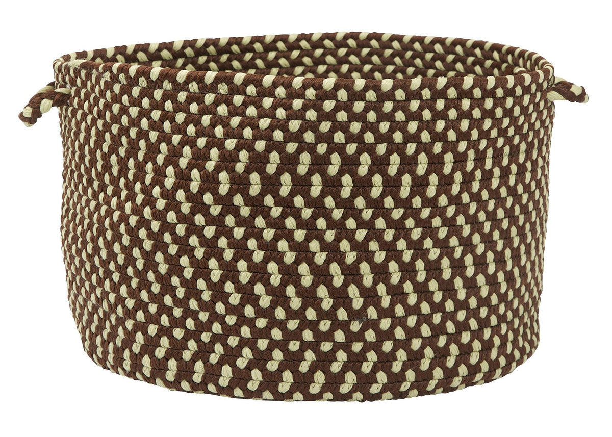 Colonial Mills All-Weather Indoor/Outdoor Storage Basket, Bright Brown