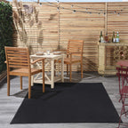 Nourison Essentials Indoor/Outdoor Black 5' X 7' Area Rug, Easy -Cleaning, Non Shedding, Bed Room, Living Room, Dining Room, Backyard, Deck, Patio (5X7)