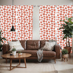 Ambesonne Basketball Window Curtains Pack Of 2, Realistic Style Balls Pattern On White Classical Sports Themed, Lightweight Set