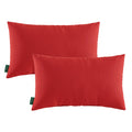 Yoozeku Indoor Outdoor Lumbar Pillows,Waterproof Outdoor Pillows Set Of 2 For Patio Furniture,12  20 Inch,Red