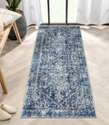 Morebes Washable Kitchen Runner Rug, 2x5 Bathroom Runner Rug Non Slip, Vintage Medallion Hallway Rug Runner, Non-Shedding Soft C